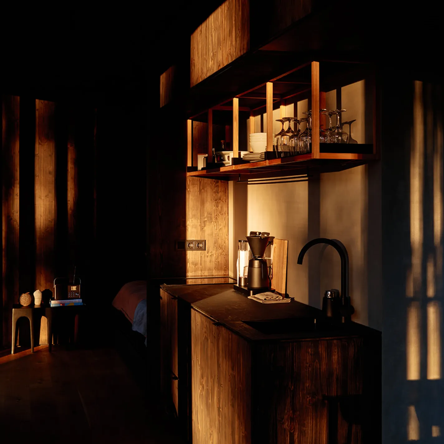 Hop Farm Beach cabin interior detail